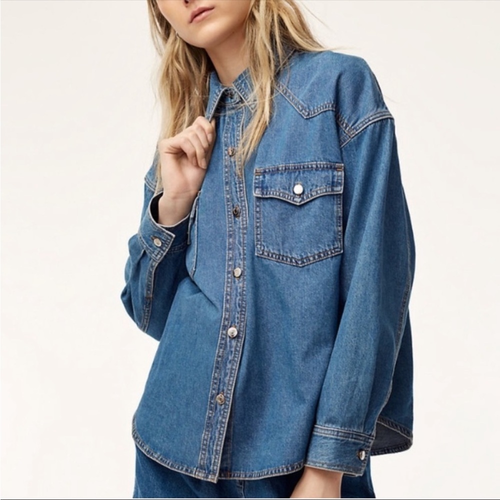 Aritzia Wilfred Free Dowling Jacket size small Denim